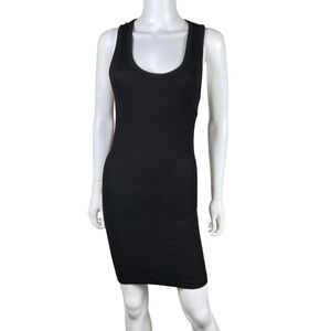 John Elliott Black Ribbed Racerback Tank Mini Dress Women’s Size Small EUC